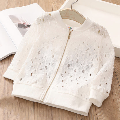 Girls' Clothing Children's Solid Color Sun Protection Jacket