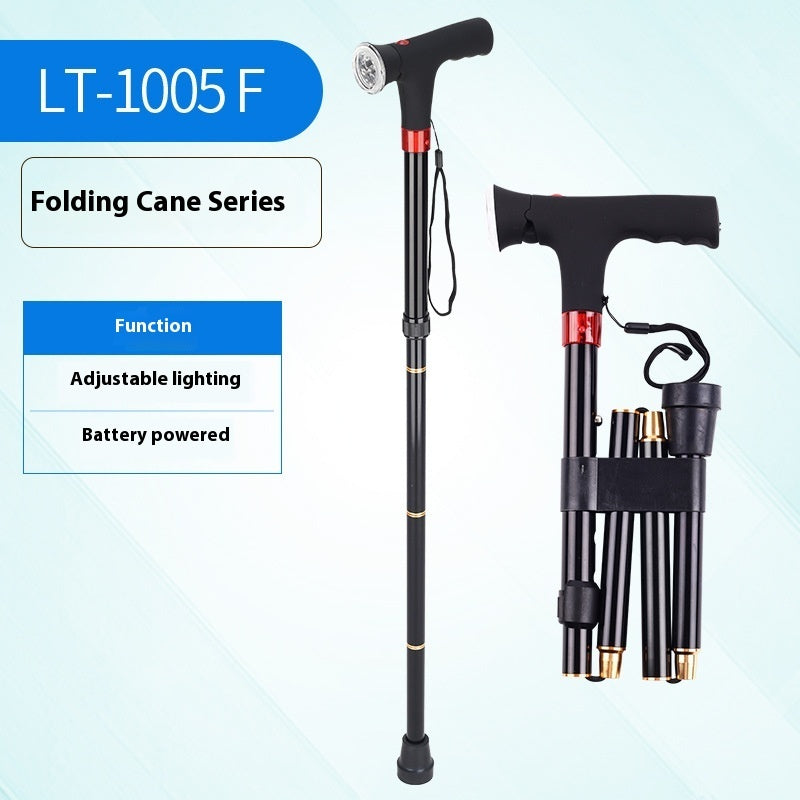 Multifunctional Non-slip Smart Retractable Folding Cane
