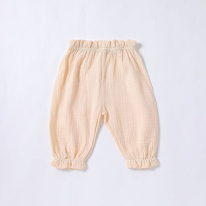 Male And Female Infants And Toddlers Double Yarn Ministerial Pants
