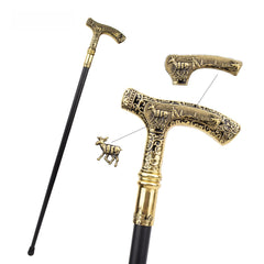 Eagle Bear Wolf Totem Cane Chamber Truncheon Domineering Metal Creativity Elderly Walking Crutch