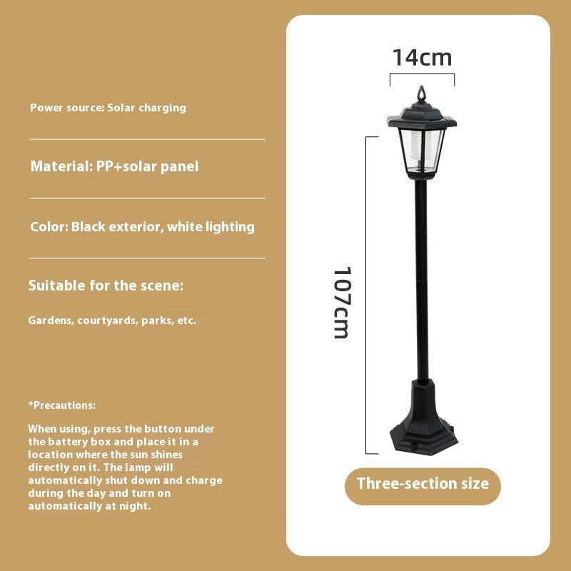 Solar Garden Lamp Lighting Ornamental Floor Outlet Hexagonal Lamp Outdoor Lawn Lamp Garden Landscape
