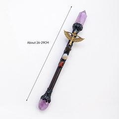 Natural Crystal Magic Wand Halloween Truncheon Cane