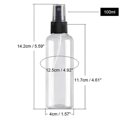 PET Spray Bottle 100ml Travel Cosmetic Bottles