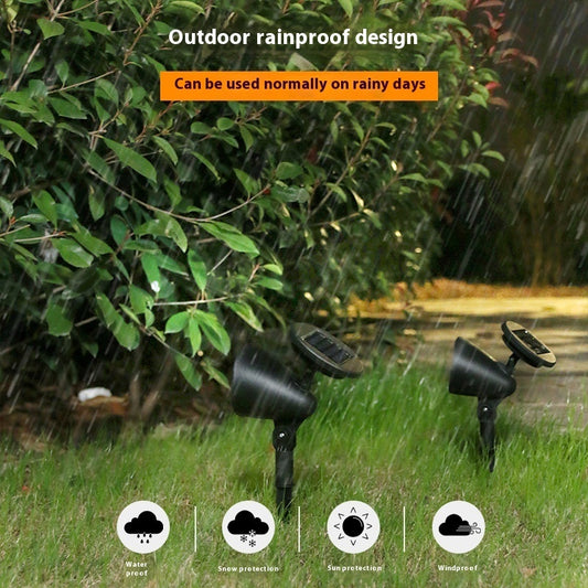 Solar Lawn Spotlights 4LED Courtyard Outdoor Waterproof Landscape Lighting Decorative Lamp