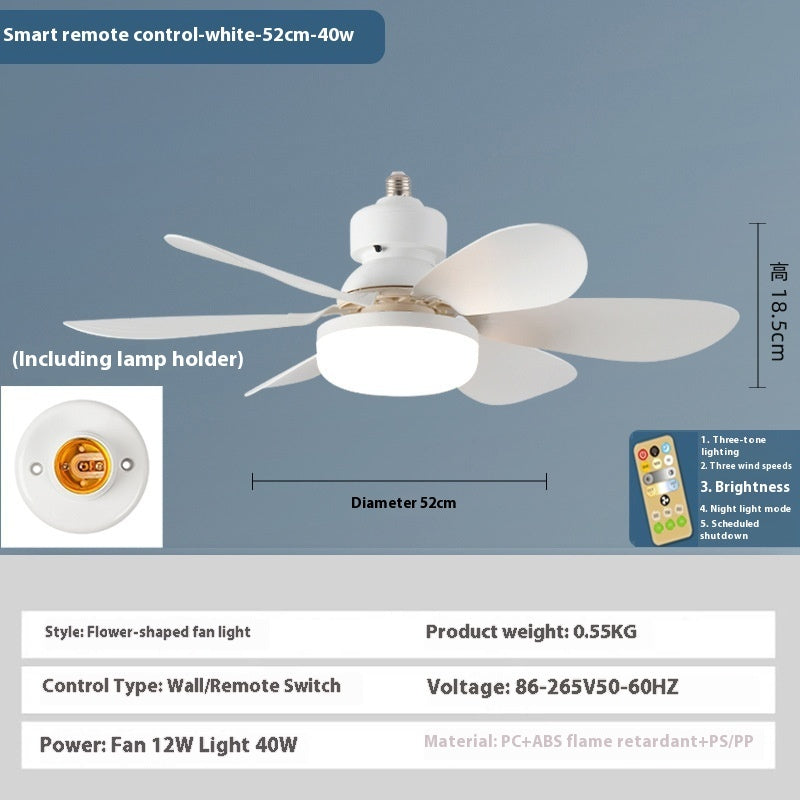 Screw Bedroom Living Room Ceiling Fan Lights Wind Mute Ceiling Fan Lights