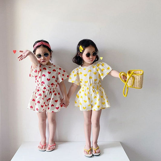 Children's Clothing Boys And Girls Baby Short-sleeved Clothing Suit Pure Cotton