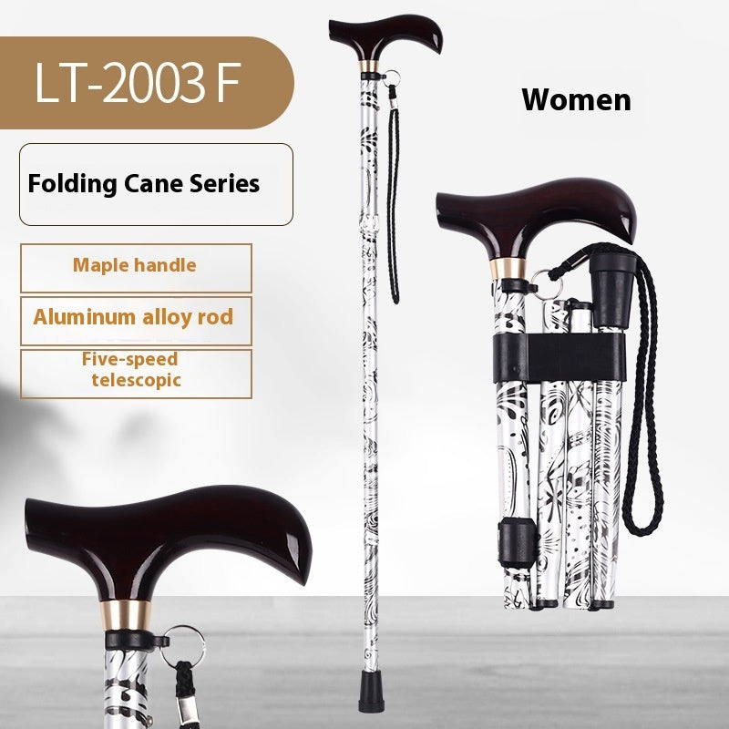 Multifunctional Non-slip Smart Retractable Folding Cane