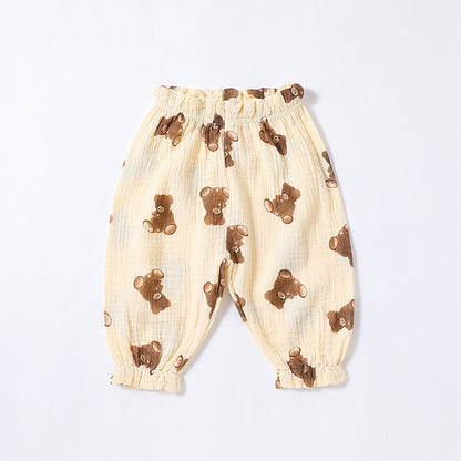 Male And Female Infants And Toddlers Double Yarn Ministerial Pants