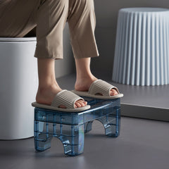 Transparent Toilet Auxiliary Foot Stool Aid Anti-slip