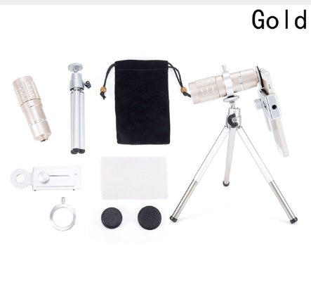 Compatible With , Manufacturers Wholesale 12 Times Mobile Phone Lens Chinese Red 12X Telescope Photography Long Focus Lens Camera Phone Accessories