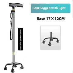 Walking Stick For The Elderly With Light Anti-slip Solid Anti-fall Walking Stick