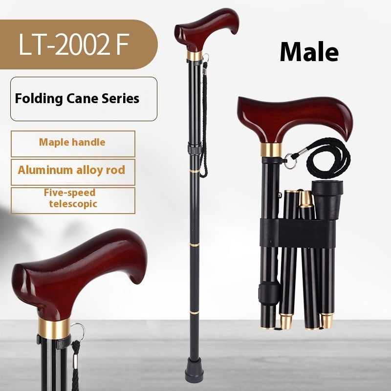 Multifunctional Non-slip Smart Retractable Folding Cane