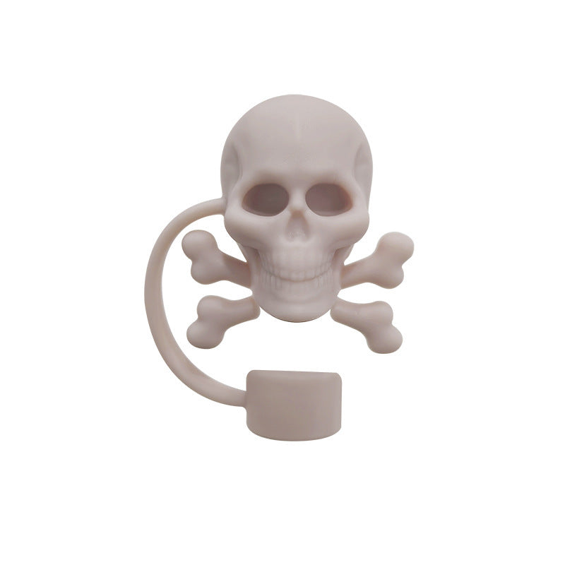 Halloween Theme 10mm Large Capacity In-car Matching Silicone Straw Plug