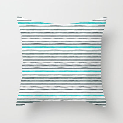 Blue And Green Printed Ins Pillow Cushion Cover Household Supplies Pillow Cover Can Be Set