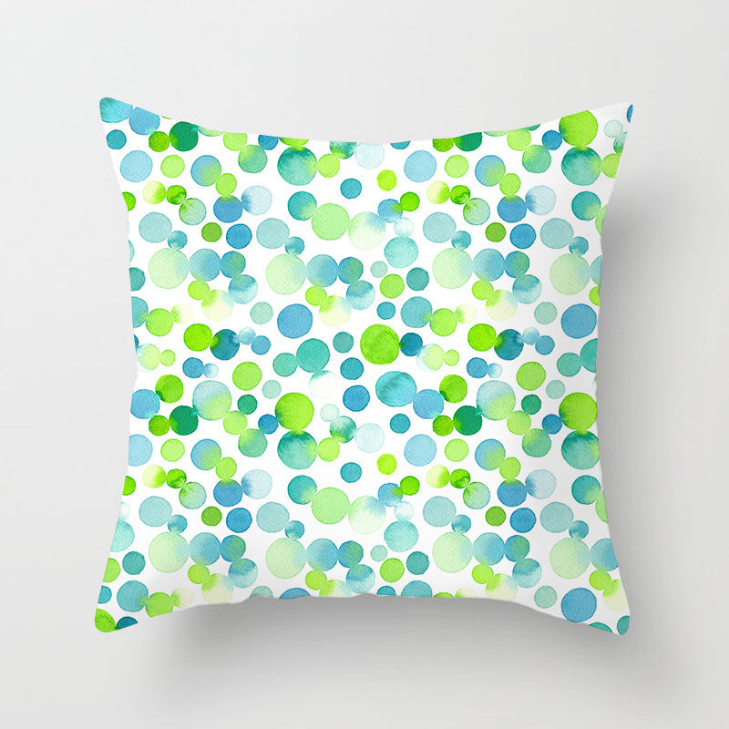 Blue And Green Printed Ins Pillow Cushion Cover Household Supplies Pillow Cover Can Be Set