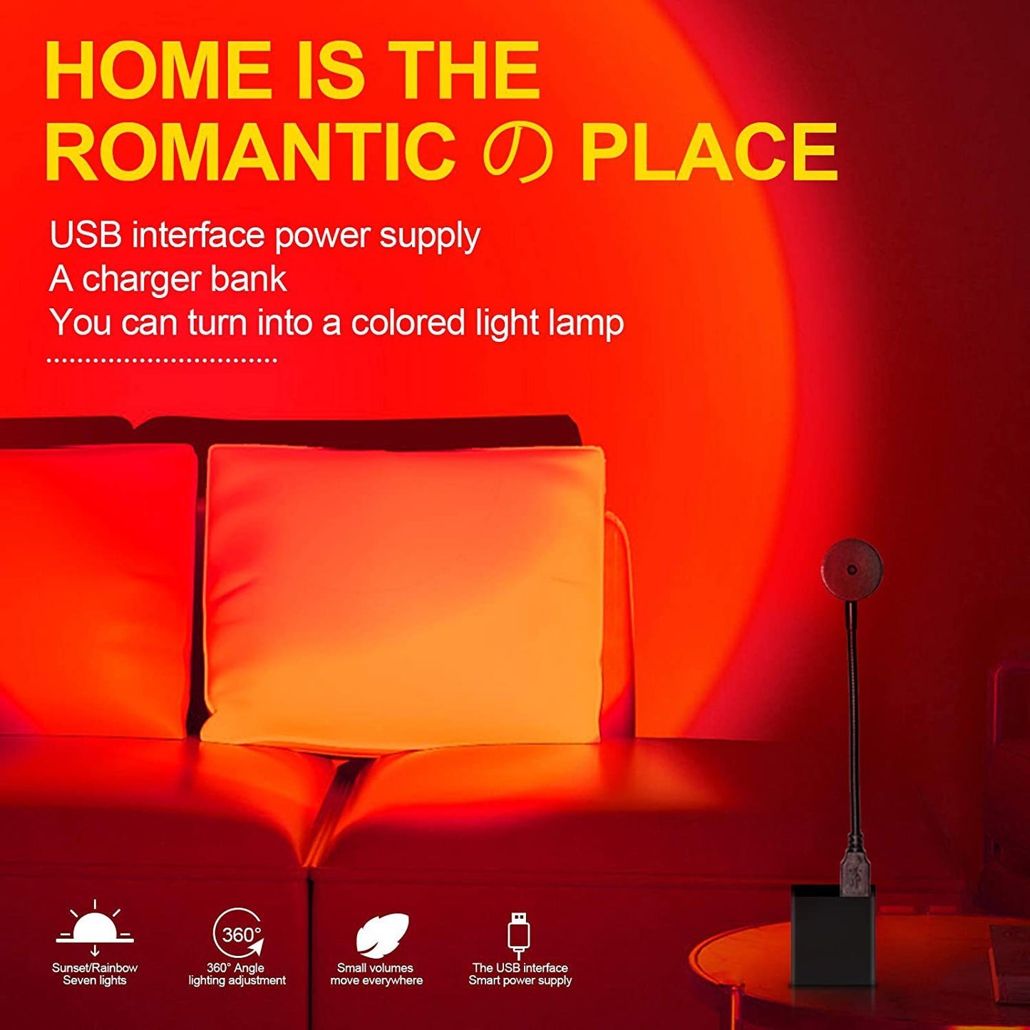 Car Ambience Light Sunset Light Photo Photography Light Day Never Fall Creative Background Decorative Light USB Plug-and-play Light