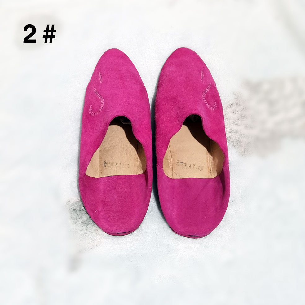 Leather Pointed Toe Mules Slippers Home Shoes Prayer