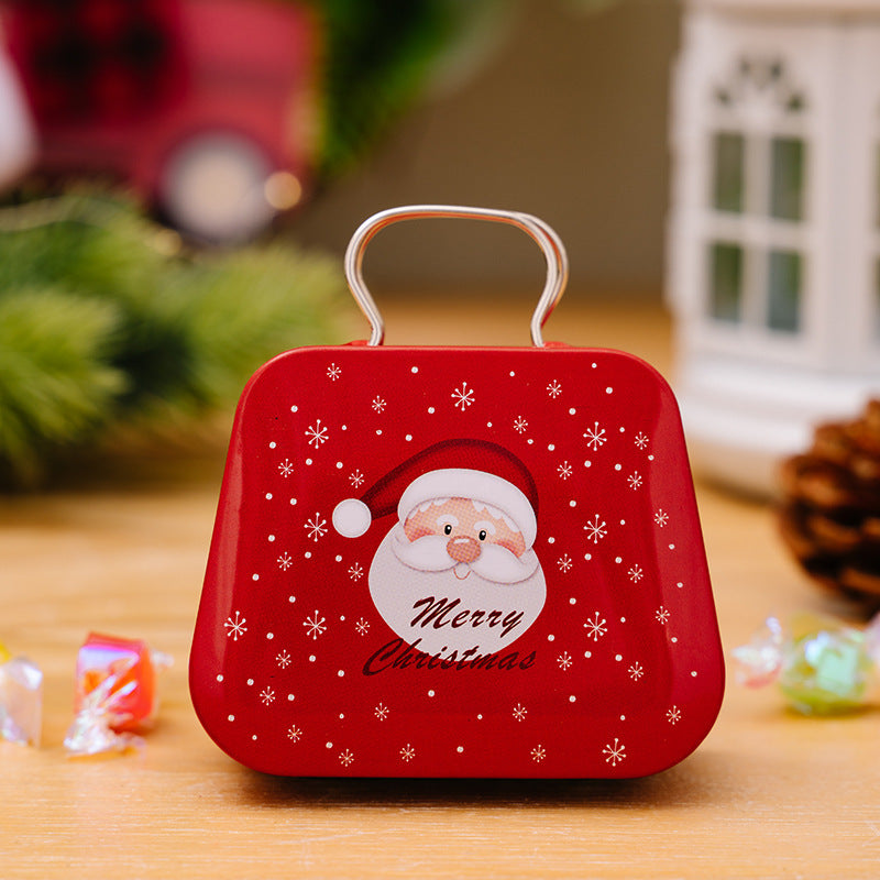 Christmas Decoration Supplies Tinplate Handbag Candy Box