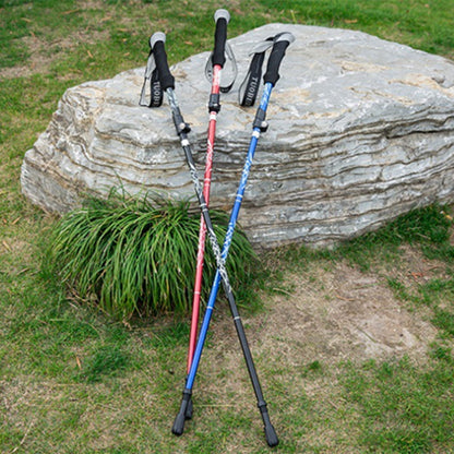 Aluminum Alloy Folding Retractable Outdoor Hiking Cane