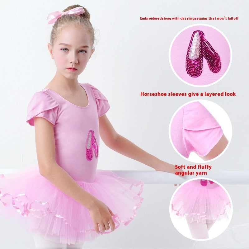Girls Fashion Dancing Dress Exercise Clothing