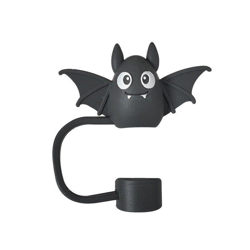 Halloween Theme 10mm Large Capacity In-car Matching Silicone Straw Plug