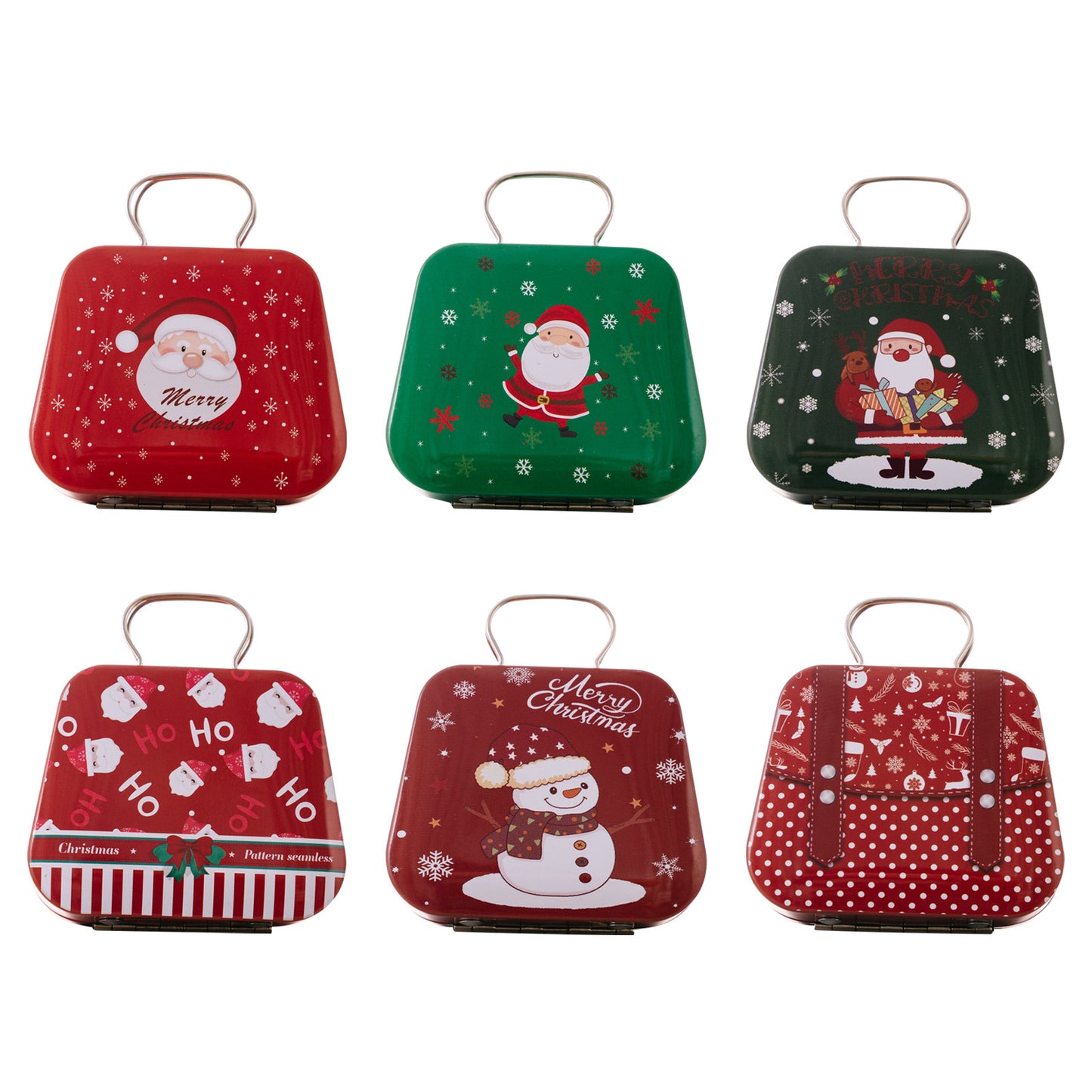 Christmas Decoration Supplies Tinplate Handbag Candy Box