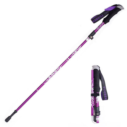 Aluminum Alloy Folding Retractable Outdoor Hiking Cane