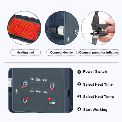 Electric Heating Massage Belt Care Slipped Discs Traction Vibration Inflatable Waist Supporter