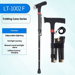 Multifunctional Non-slip Smart Retractable Folding Cane