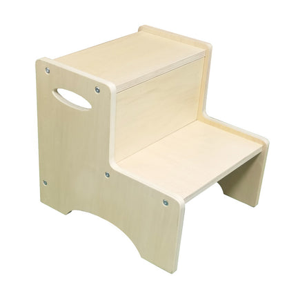 Wooden Children's Step Stool With Handles