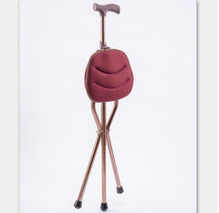Elderly Folding Tripod Crutches Stool Cane