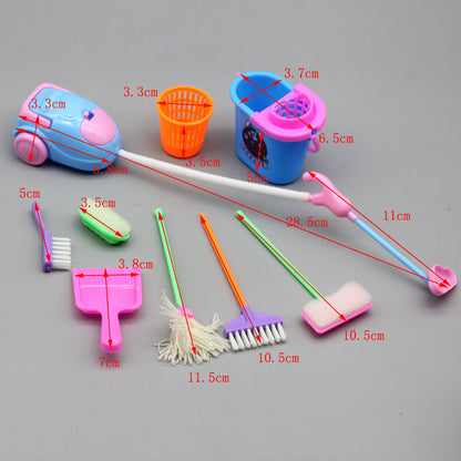 Doll Play House Furniture Cleaning Supplies Play Set