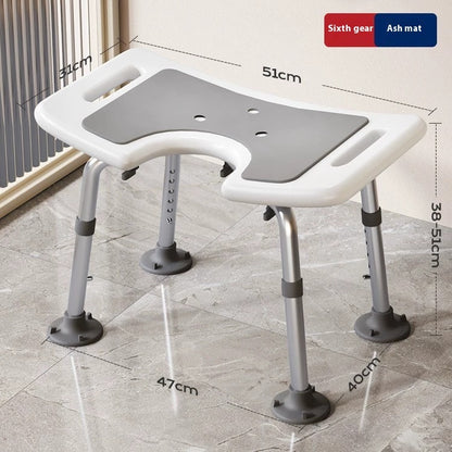 Anti-rust Aluminum Alloy Bath Shower Chair Bathroom