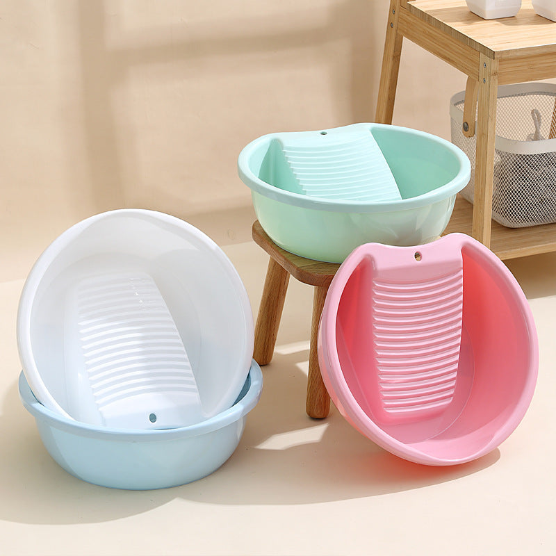Plain Thickened Laundry Basin Student Household Dormitory Plastic