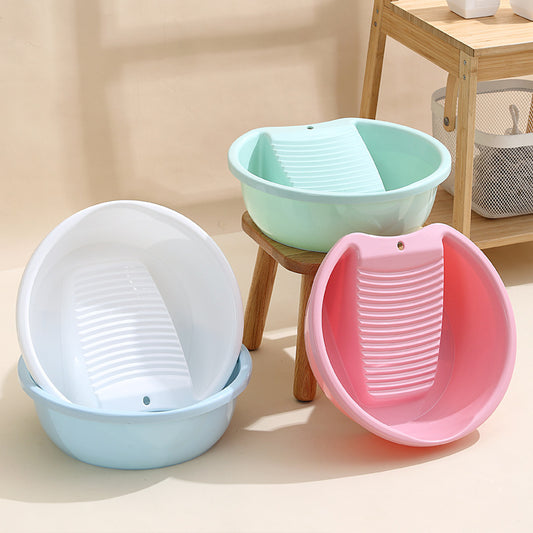 Plain Thickened Laundry Basin Student Household Dormitory Plastic