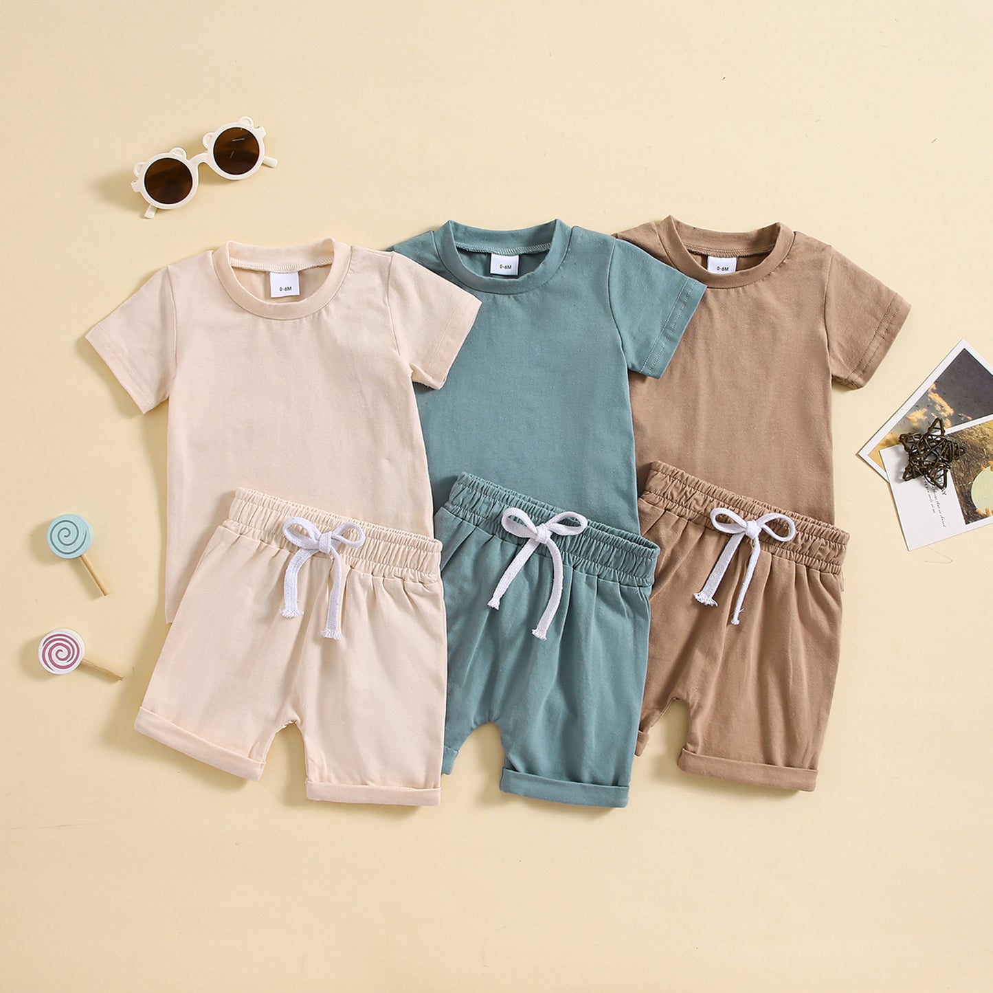 Children's Clothing Boys' And Girls' Short-sleeved Shorts Sports