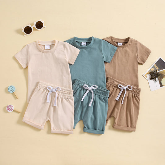 Children's Clothing Boys' And Girls' Short-sleeved Shorts Sports