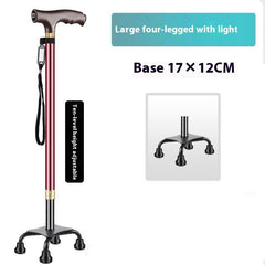 Walking Stick For The Elderly With Light Anti-slip Solid Anti-fall Walking Stick