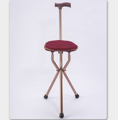 Elderly Folding Tripod Crutches Stool Cane