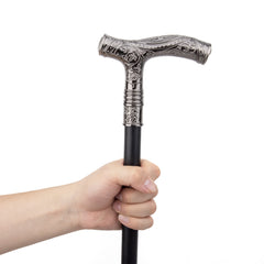 Metal Cane Halloween Props Antique Silver