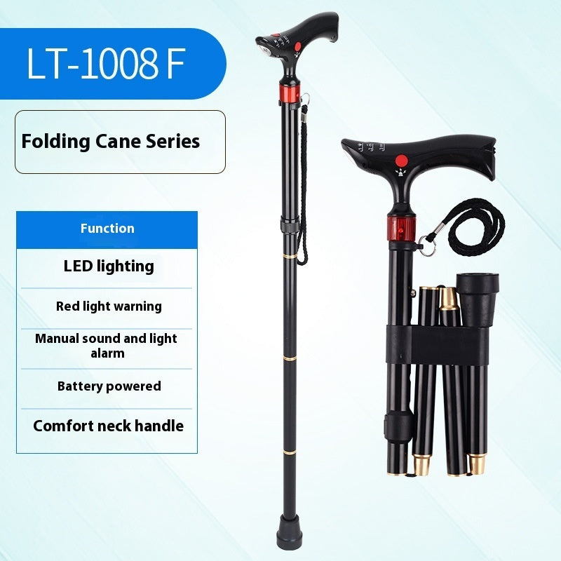Multifunctional Non-slip Smart Retractable Folding Cane