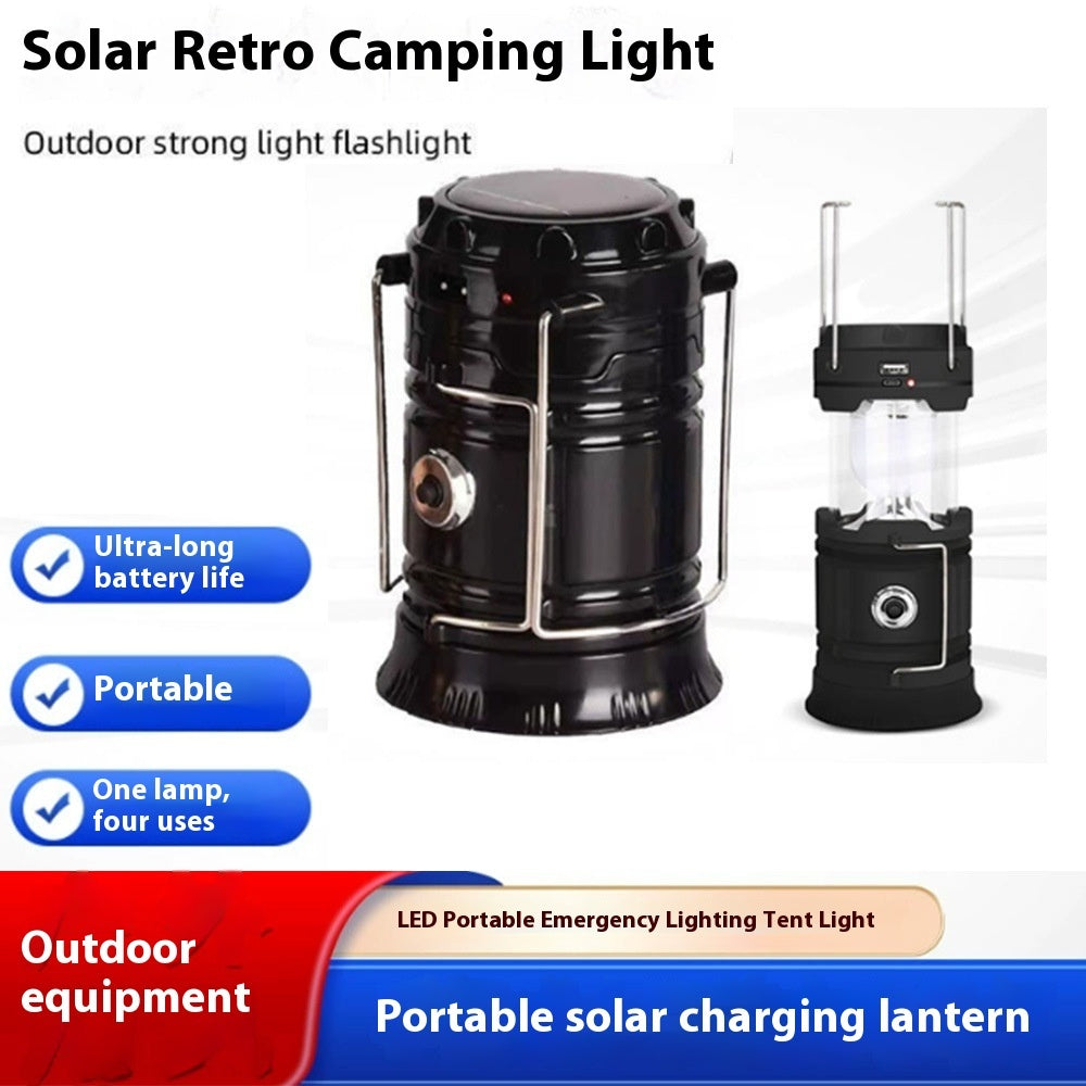 Solar Multi-functional Portable Horse Outdoor Emergency Tent Night Market Lighting Stall Camping Lamp