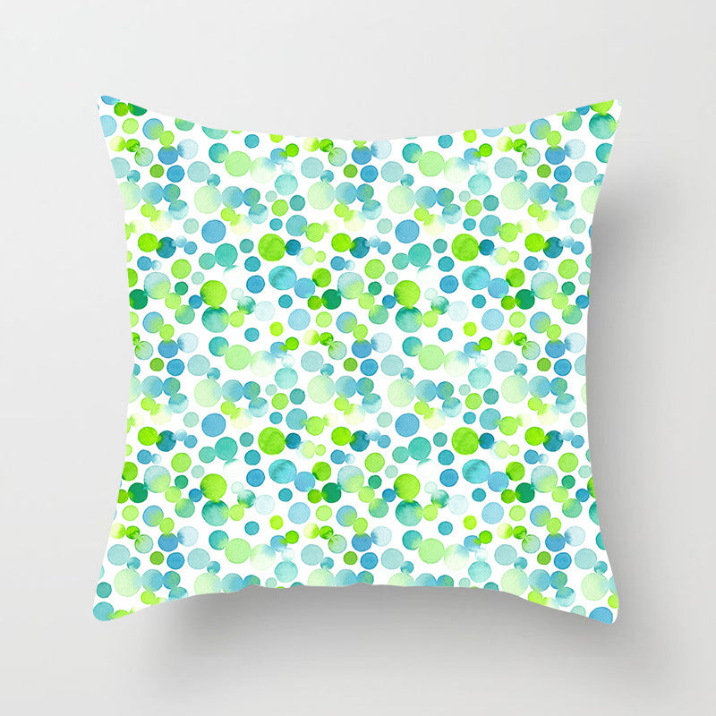 Blue And Green Printed Ins Pillow Cushion Cover Household Supplies Pillow Cover Can Be Set