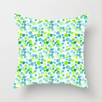 Blue And Green Printed Ins Pillow Cushion Cover Household Supplies Pillow Cover Can Be Set