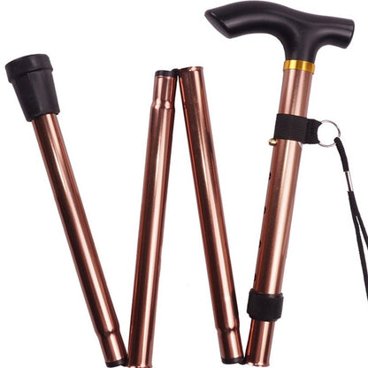 Aluminum Alloy Folding Cane Stretchable Non-slip Cane Walking Stick For The Elderly