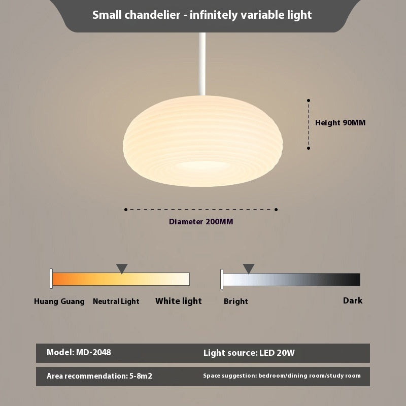 Full Spectrum Bedroom Light Nordic Minimalist Modern Cream Storm Lantern