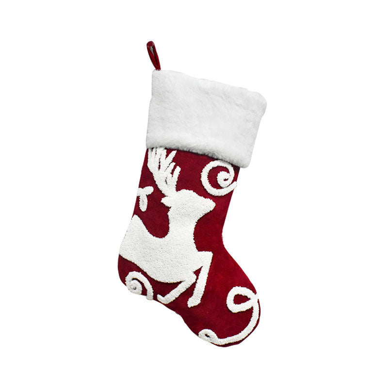 Christmas Gift Decoration Supplies Embroidered Flannel Socks Gift Bag