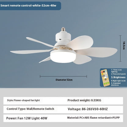 Screw Bedroom Living Room Ceiling Fan Lights Wind Mute Ceiling Fan Lights