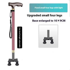 Walking Stick For The Elderly With Light Anti-slip Solid Anti-fall Walking Stick