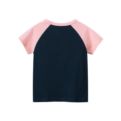 Children's Clothing Girls' Letter Short-sleeved T-shirt
